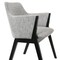 Armen Living Renzo Light Gray Fabric and Black Wood Dining Side Chairs, PK2 LCRESIBLGR - alternate 8